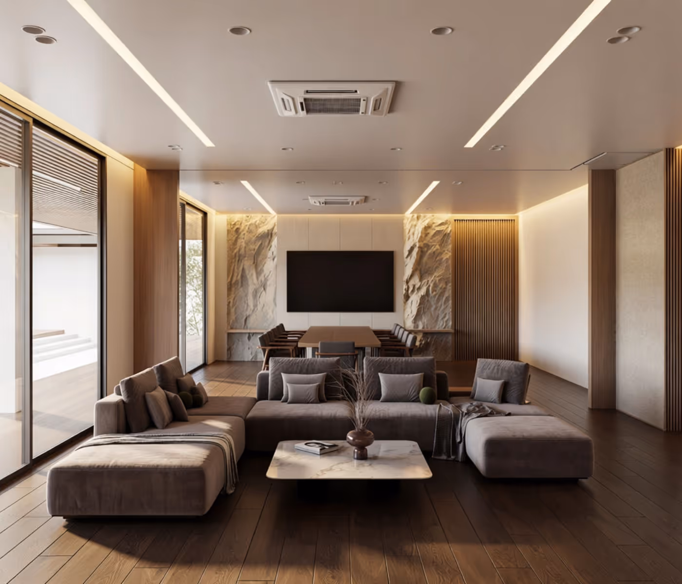 บ้านพักส่วนตัว ออกแบบตกแต่งภายในสไตล์ Contemporary | บริษัท Interior Design ออกแบบตกแต่งภายใน 